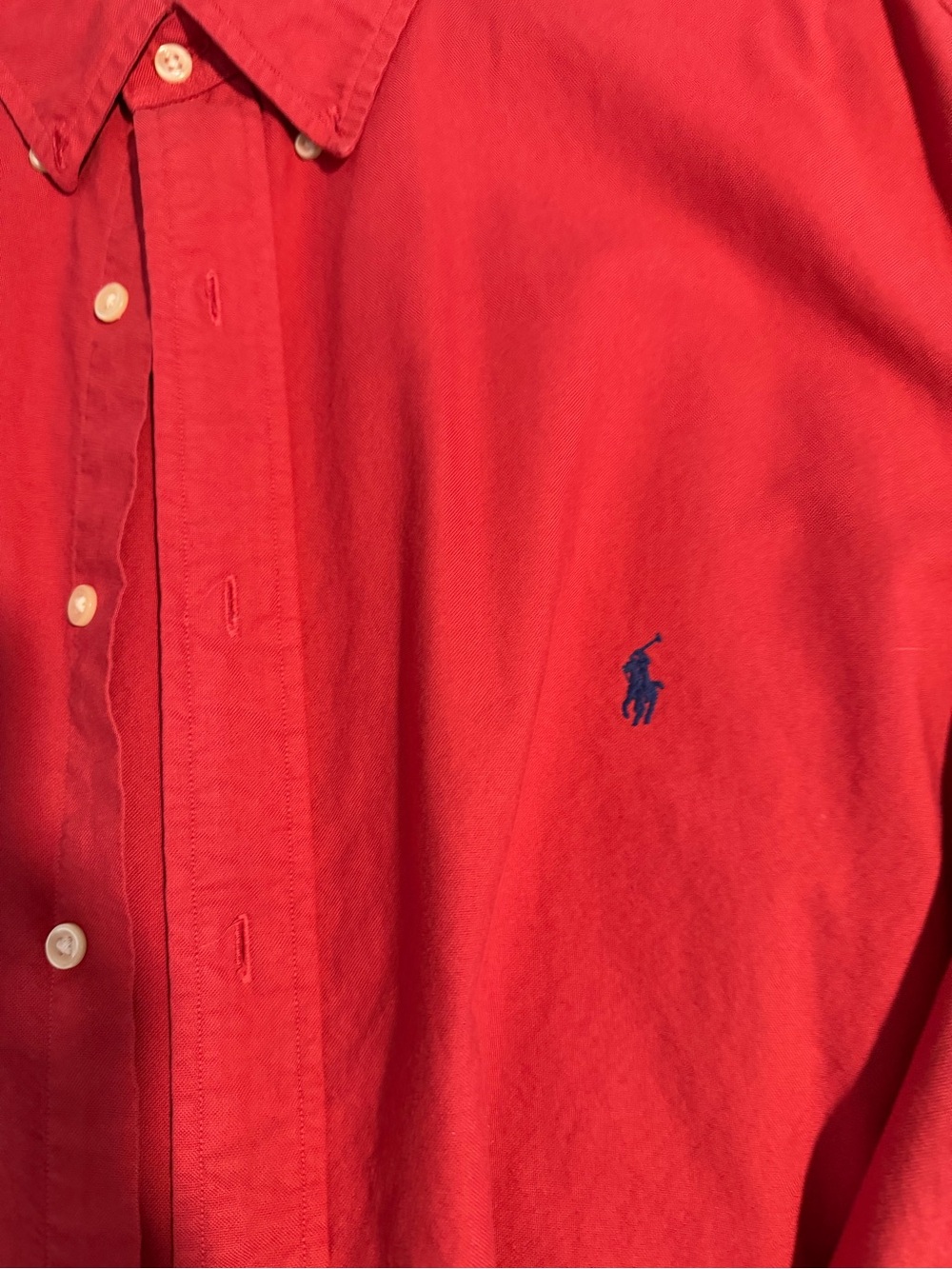 Red Ralph Lauren Button Down - Picture 2 of 3